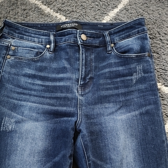 LIVERPOOL Los Angeles PETITE Penny Distressed Ankle Skinny Size 8P - Picture 4 of 11